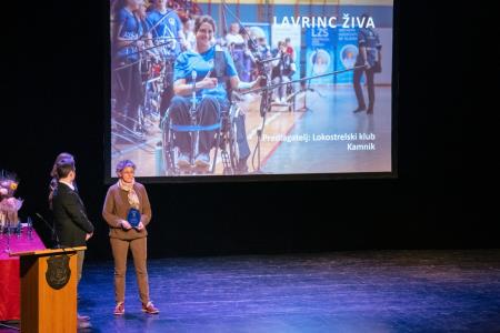 Naj športniki Kamnika za leto 2023 Lovro Planko in Maruša Mišmaš Zrimšek ter ekipa odbojkaric Calcit Volleya (33)